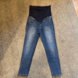 PinkBlush light wash skinny maternity jean